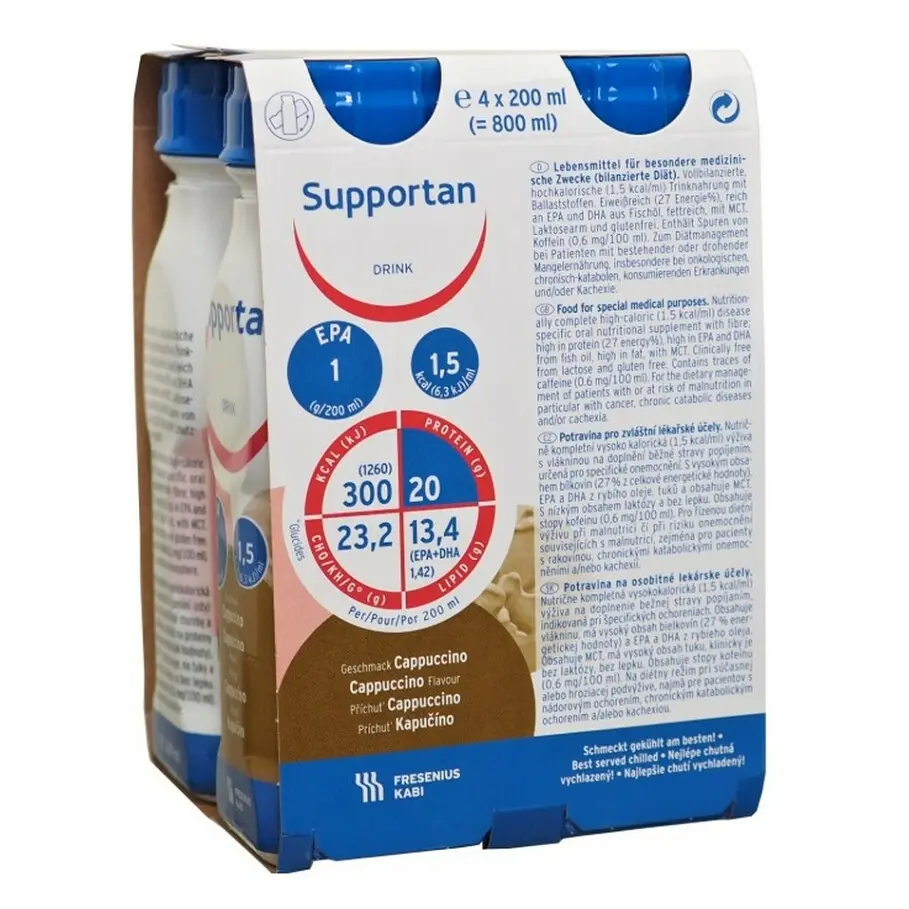 SUPPORTAN Diben drink cappuccino tekutá výživa 4x200 ml