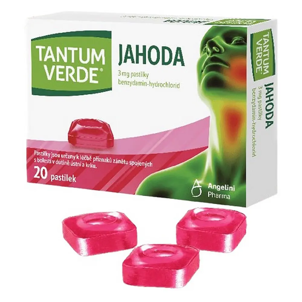 TANTUM VERDE jahoda 3mg 20 pastilek