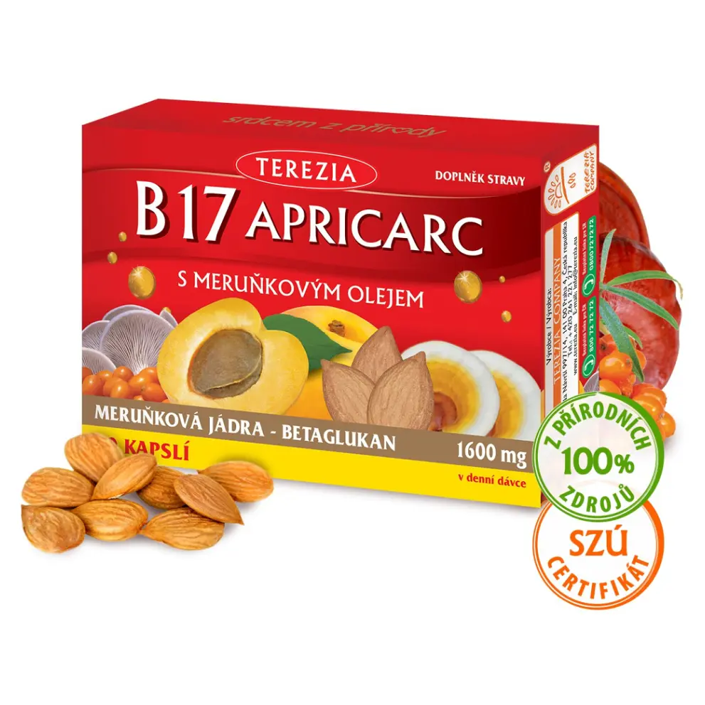 Terezia B17 Apricarc s meruňkovým olejem 60 kapslí