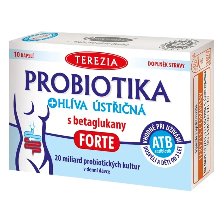 Terezia Probiotika hlíva ústřičná s betaglukany, doplněk stravy 10 ks