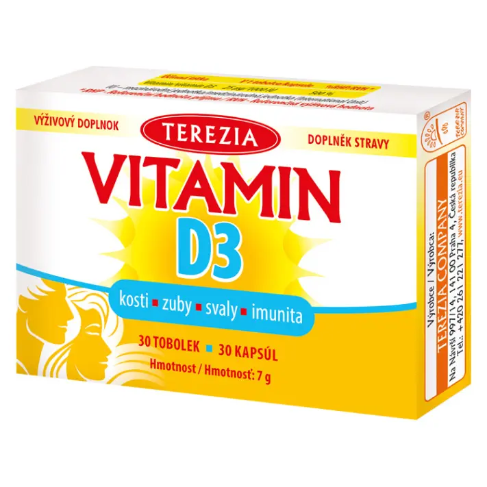 Terezia Vitamin D3 1000 IU 30 tobolek