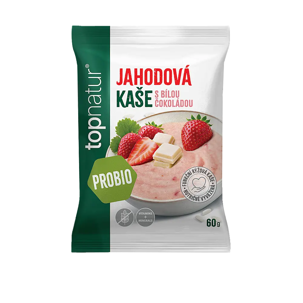 TOPNATUR Probio kaše jahoda a bílá čokoláda 60 g