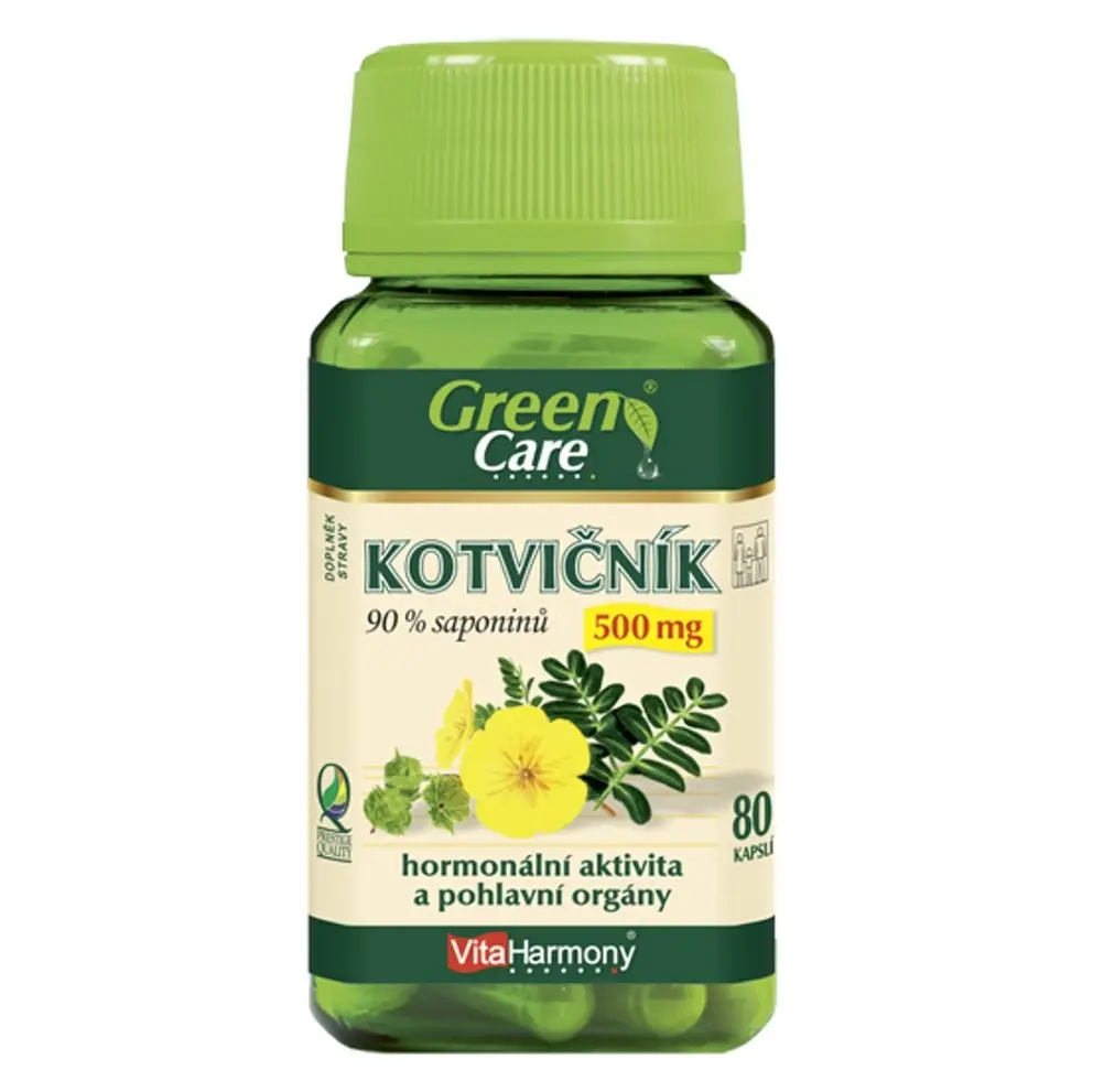 VITAHARMONY Kotvičník 500 mg 90% saponinů 80 cps.