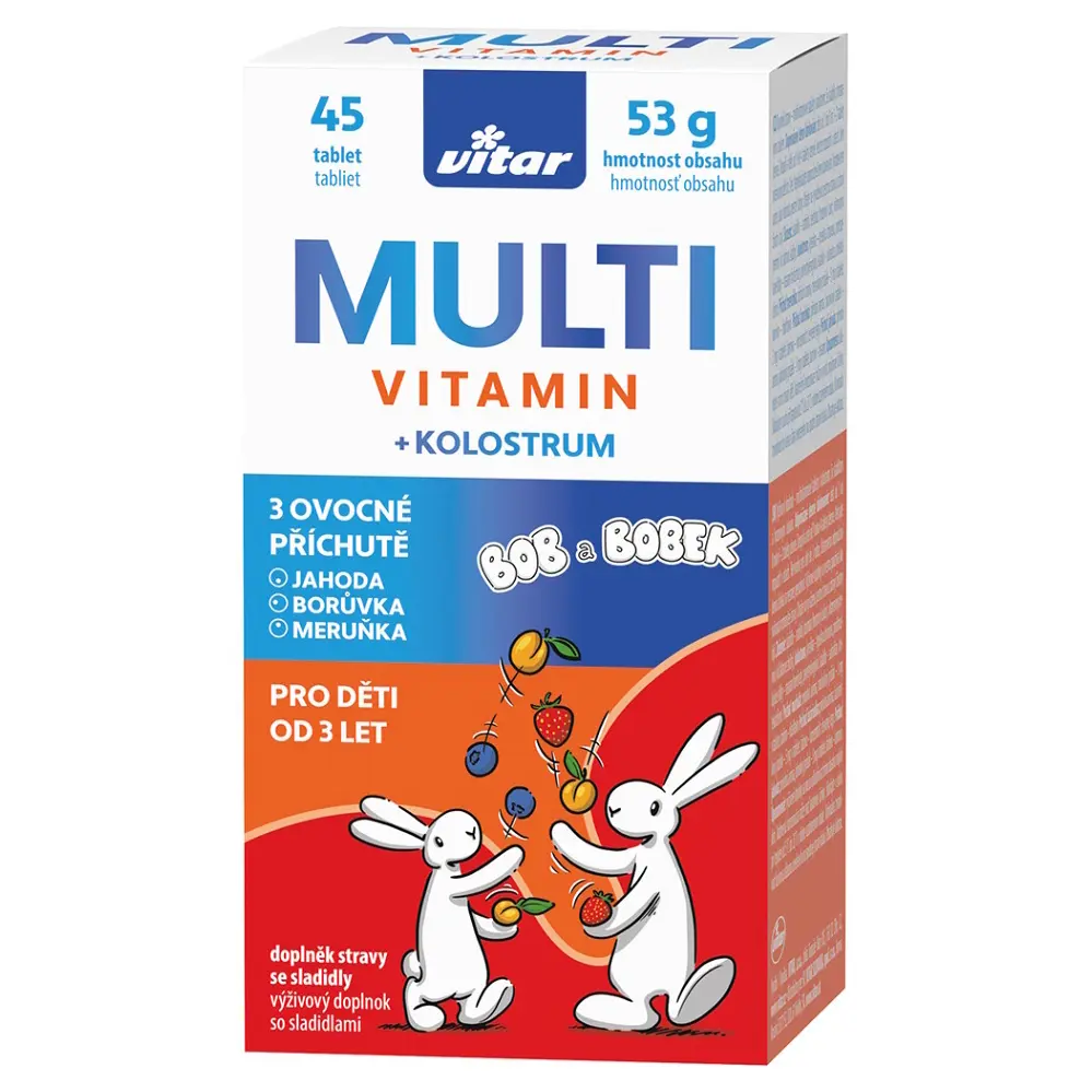 Vitar Kids Multi+kolostrum tbl.45