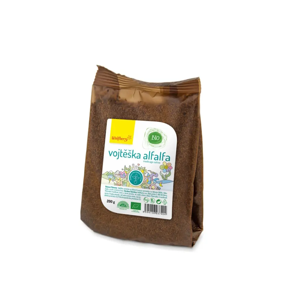 Vojtěška Alfalfa semínka na klíčení BIO 200g Wolfberry
