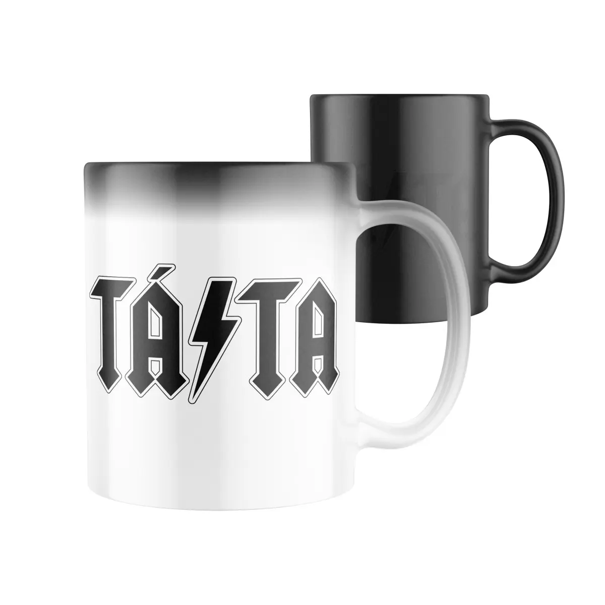 Magický keramický hrnek s potiskem Táta ACDC