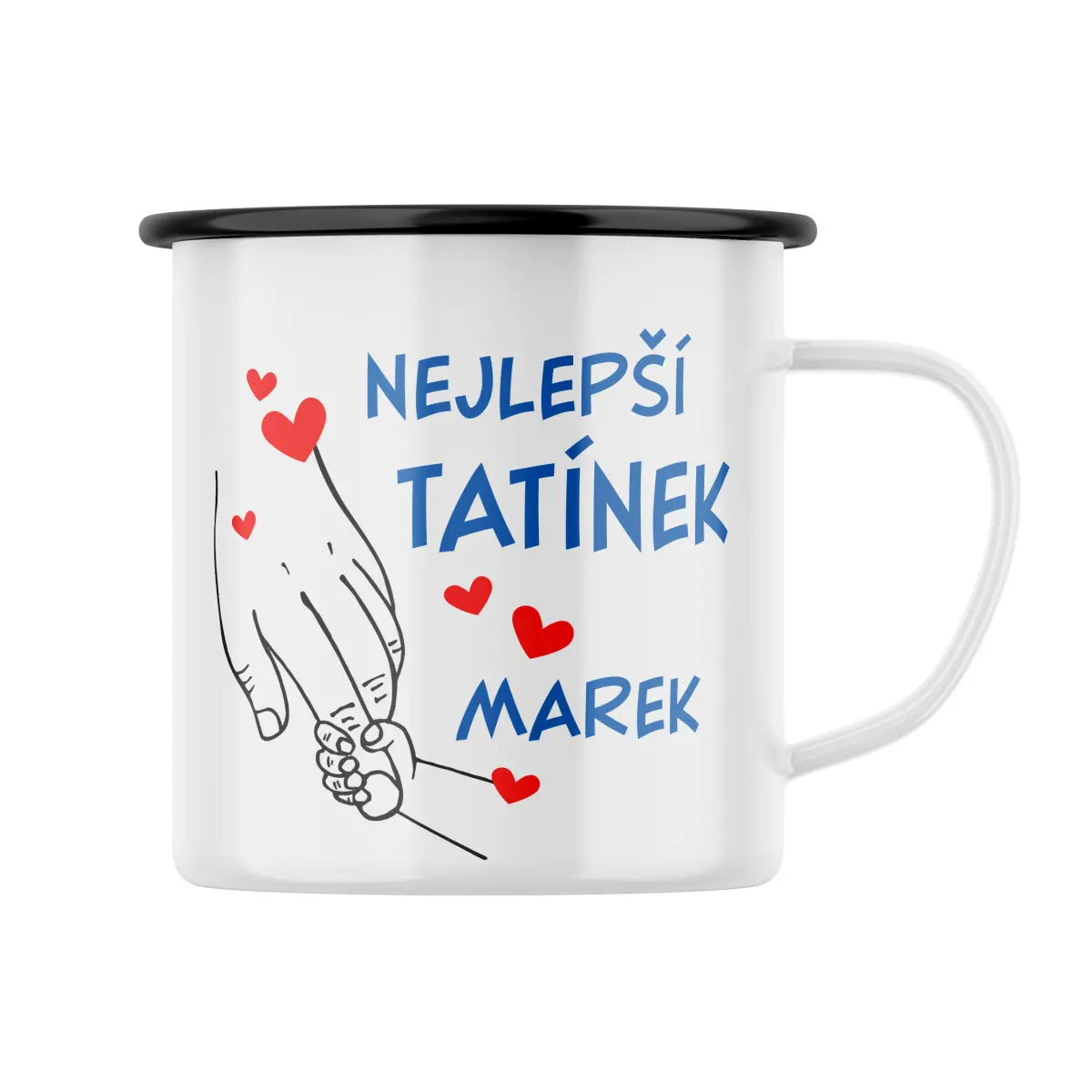 Plecháček s potiskem Nejlepší tatínek s vlastním jménem