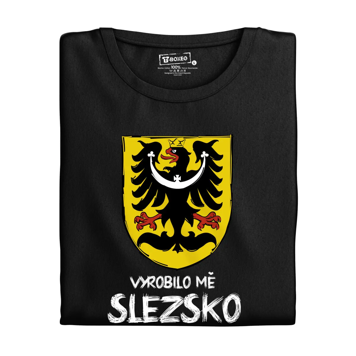 Pánské tričko s potiskem “Vyrobilo mě Slezsko” | Dárek k narozeninám, svátku, výročí, vánocům | Dárek pro muže, ženu | Vtipné tričko | 100% bavlna | d