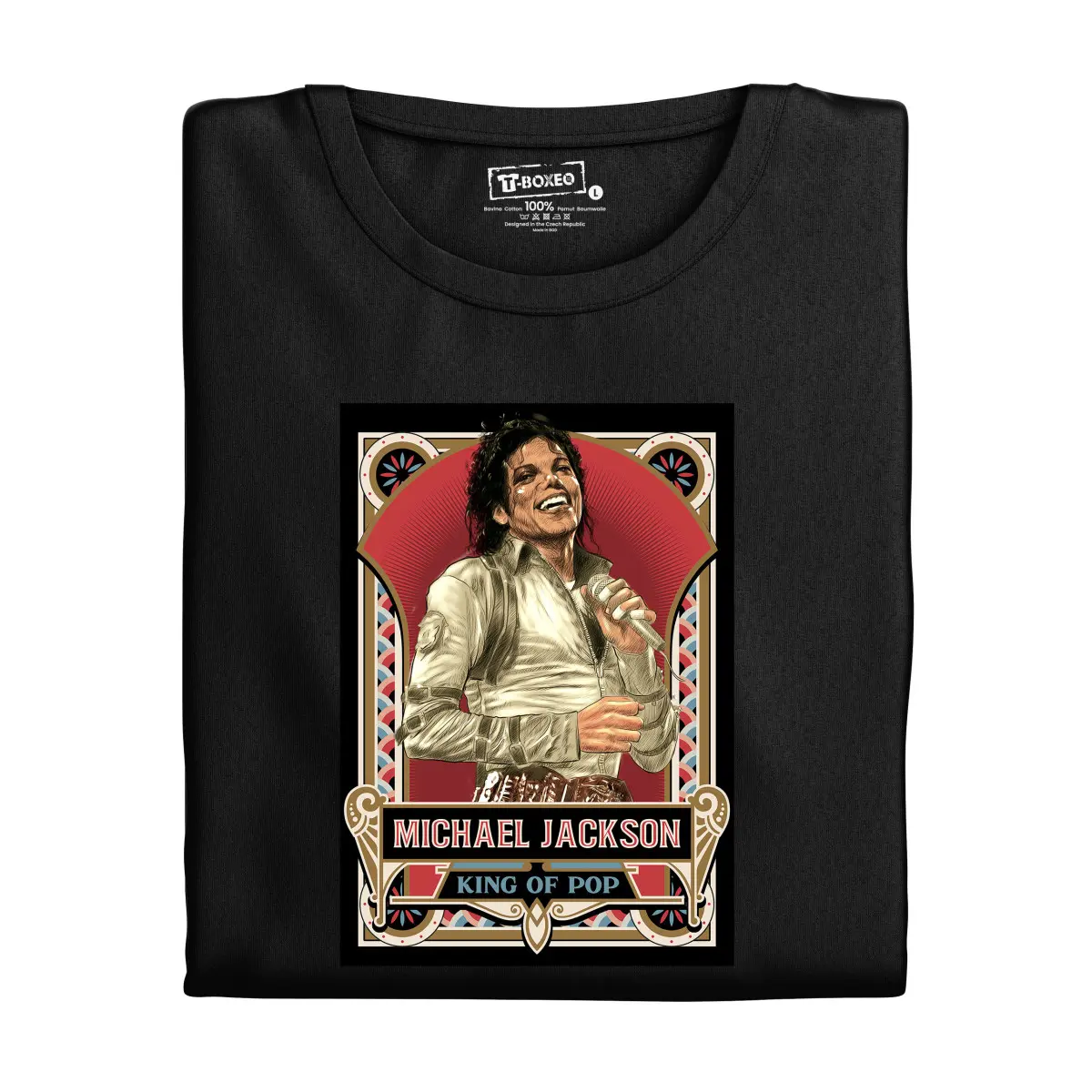 Dámské tričko s potiskem “Michael Jackson” | Dárek k narozeninám, svátku, výročí, vánocům | Dárek pro muže, ženu | Vtipné tričko | 100% bavlna | dárek