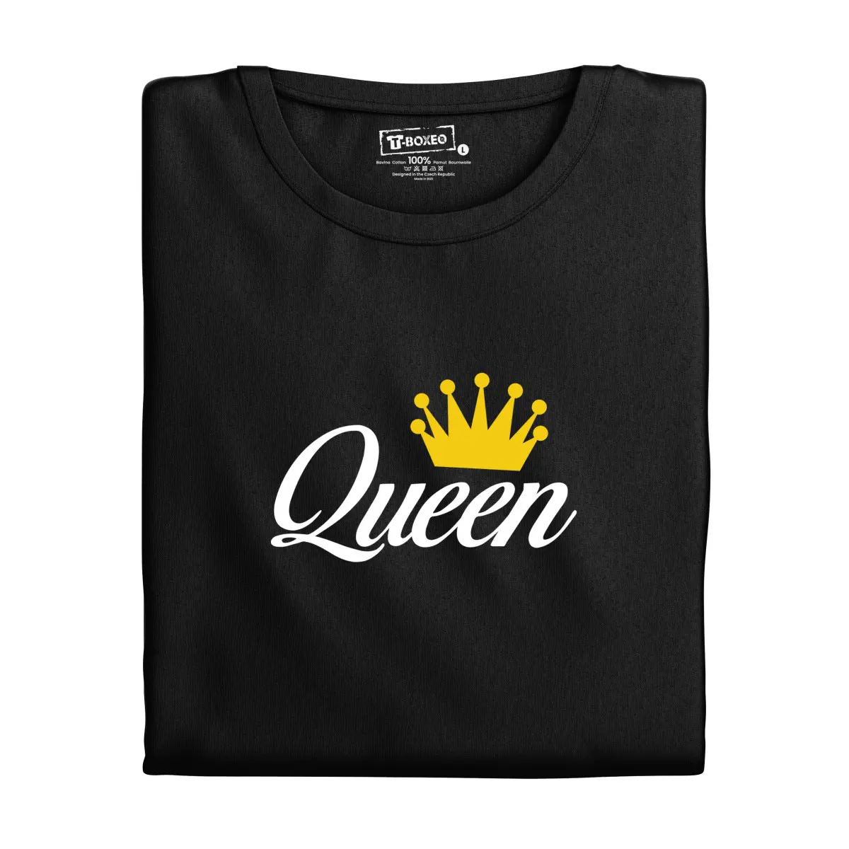 Dámské tričko s potiskem "Queen" | Dárek k narozeninám, svátku, výročí, vánocům | Dárek pro muže, ženu | Vtipné tričko | 100% bavlna | dárek k vánocům