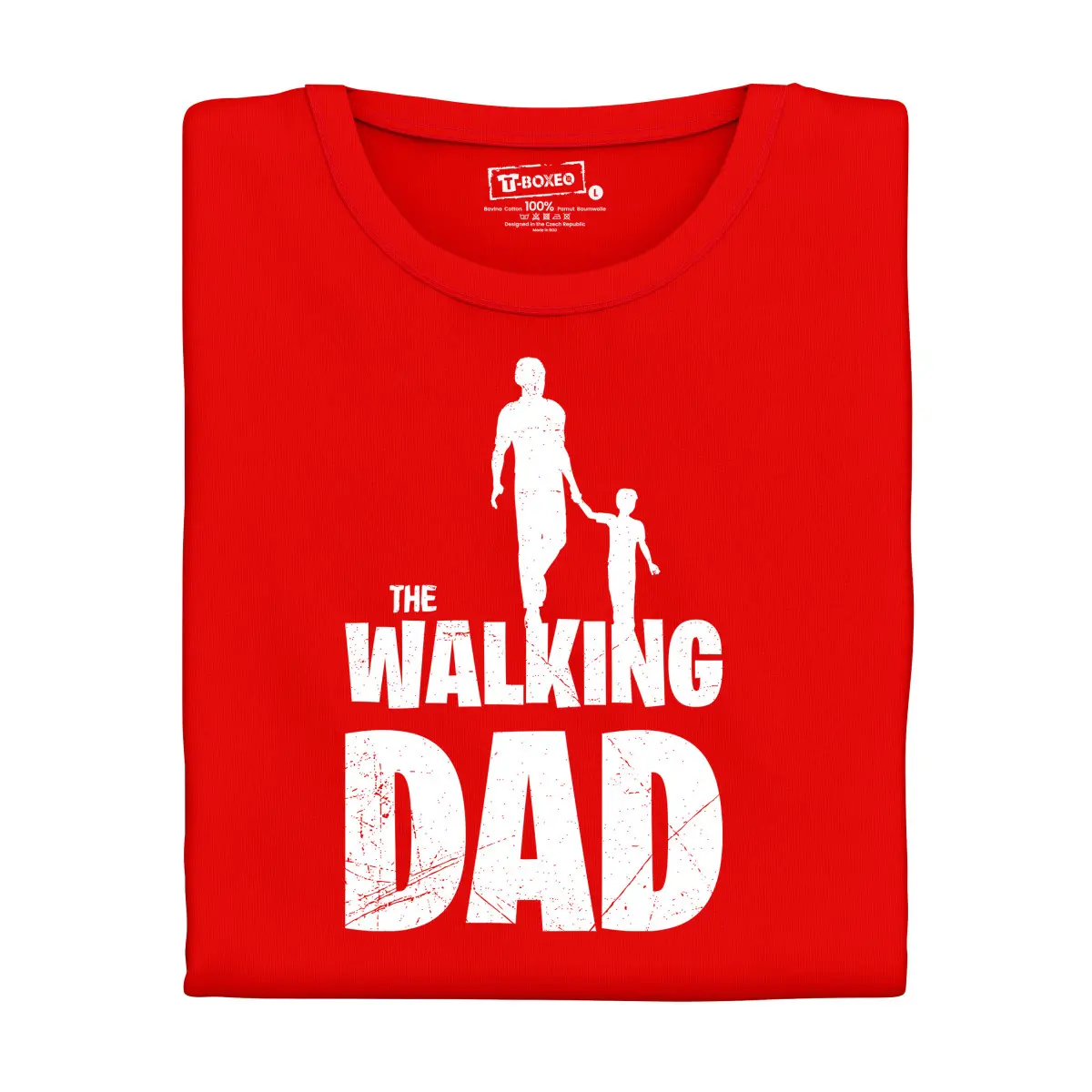 Pánské tričko s potiskem “The Walking Dad” | Dárek k narozeninám, svátku, výročí, vánocům | Dárek pro muže, ženu | Vtipné tričko | 100% bavlna | dárek