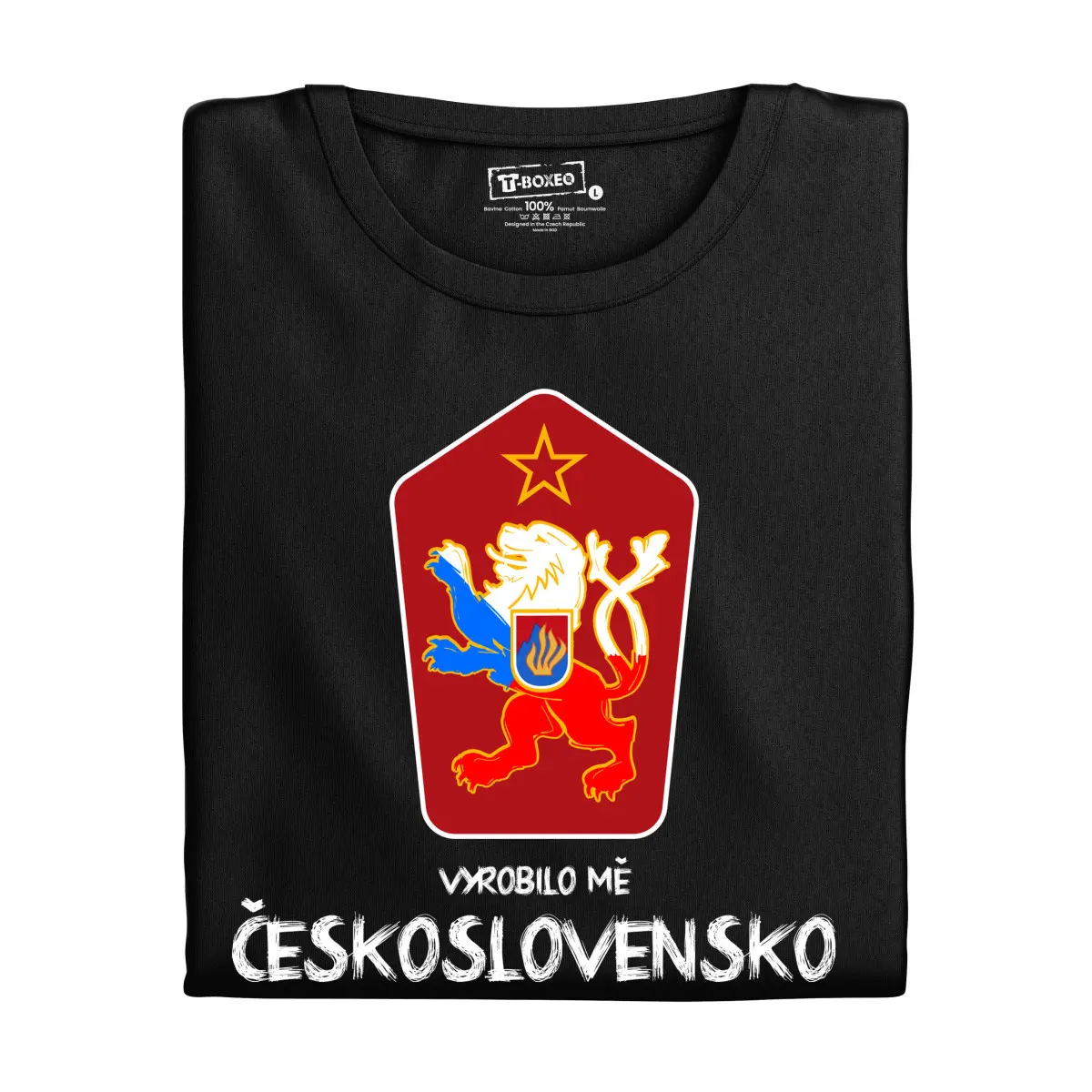 Pánské tričko s potiskem “Vyrobilo mě Československo” | Dárek k narozeninám, svátku, výročí, vánocům | Dárek pro muže, ženu | Vtipné tričko | 100% bav