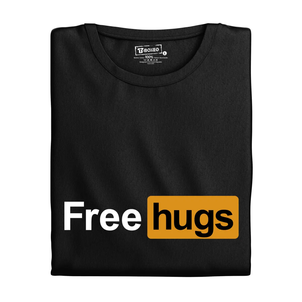 Pánské tričko s potiskem “Free hugs” | Dárek k narozeninám, svátku, výročí, vánocům | Dárek pro muže, ženu | Vtipné tričko | 100% bavlna | dárek k ván