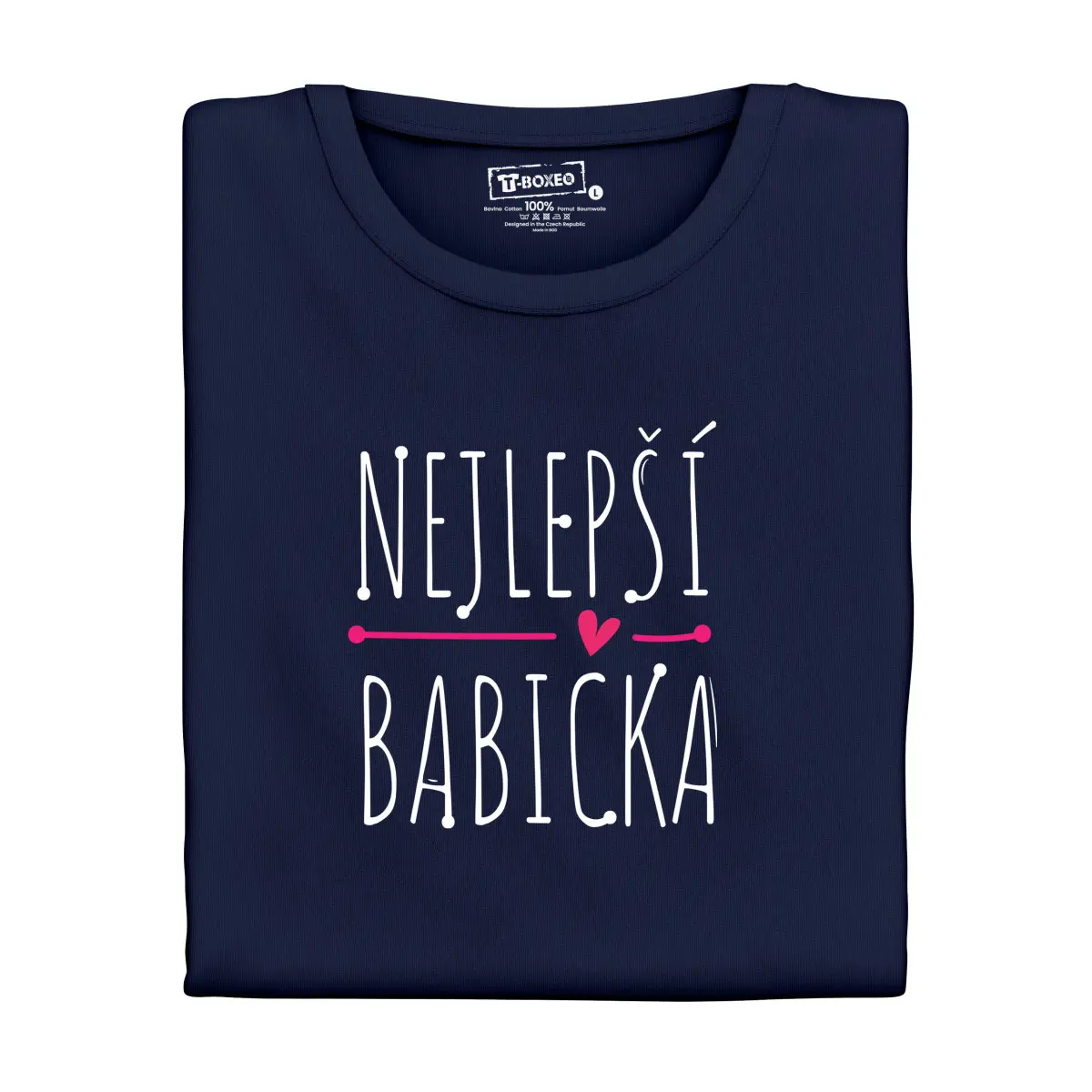 Dámské tričko s potiskem “Nejlepší babička” | Dárek k narozeninám, svátku, výročí, vánocům | Dárek pro muže, ženu | Vtipné tričko | 100% bavlna | dáre