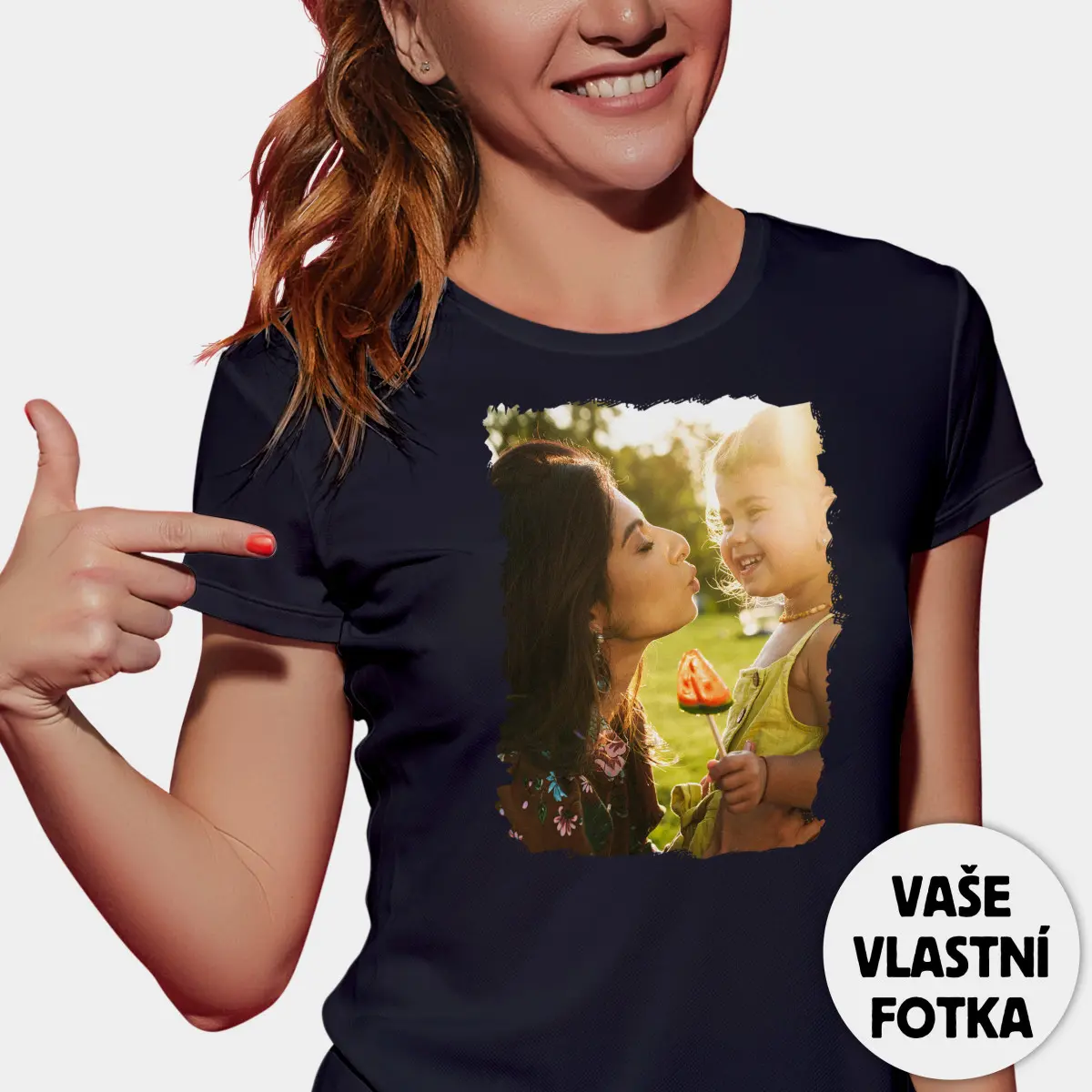 Dámské tričko s vlastní fotografií | Dárek k narozeninám, svátku, výročí, vánocům | Dárek pro muže, ženu | Vtipné tričko | 100% bavlna | dárek k vánoc