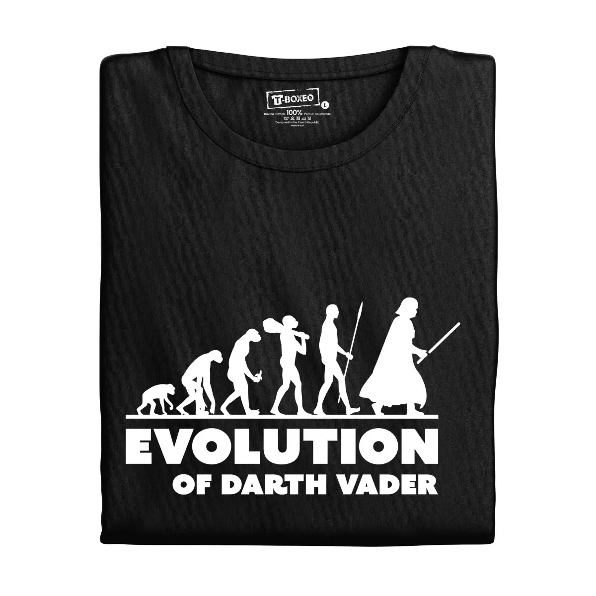 Dámské tričko s potiskem "Evolution of Darth Vader" | Dárek k narozeninám, svátku, výročí, vánocům | Dárek pro muže, ženu | Vtipné tričko | 100% bavln
