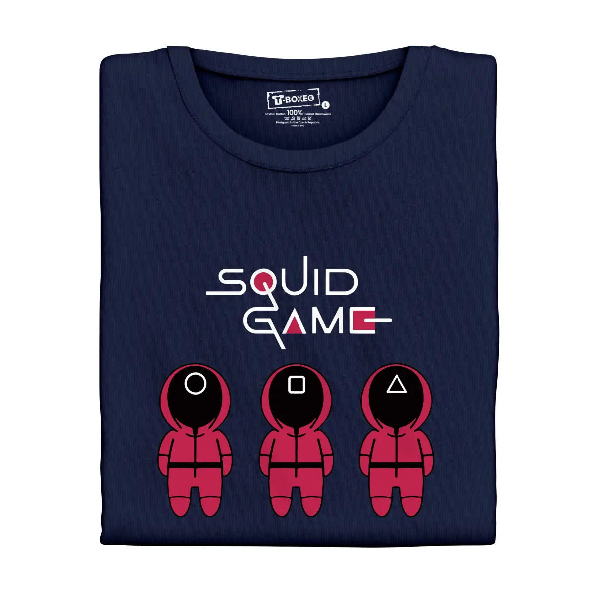 Pánské tričko s potiskem “Squid Game, roztomilí dozorci" | Dárek k narozeninám, svátku, výročí, vánocům | Dárek pro muže, ženu | Vtipné tričko | 100%