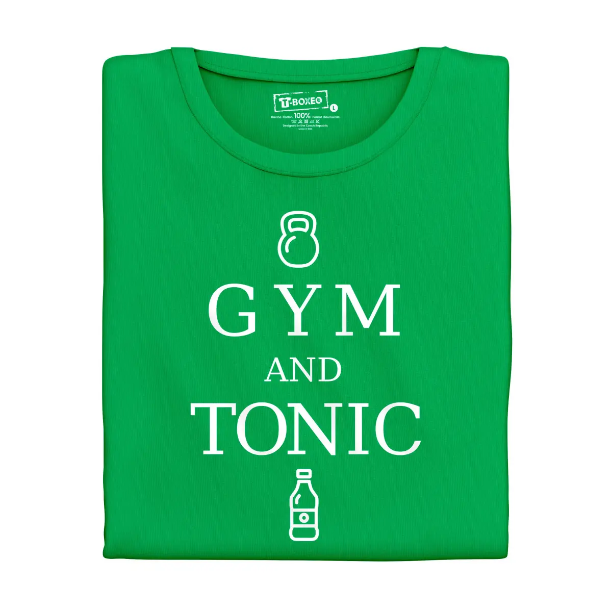 Dámské tričko s potiskem “Gym and Tonic” | Dárek k narozeninám, svátku, výročí, vánocům | Dárek pro muže, ženu | Vtipné tričko | 100% bavlna | dárek k