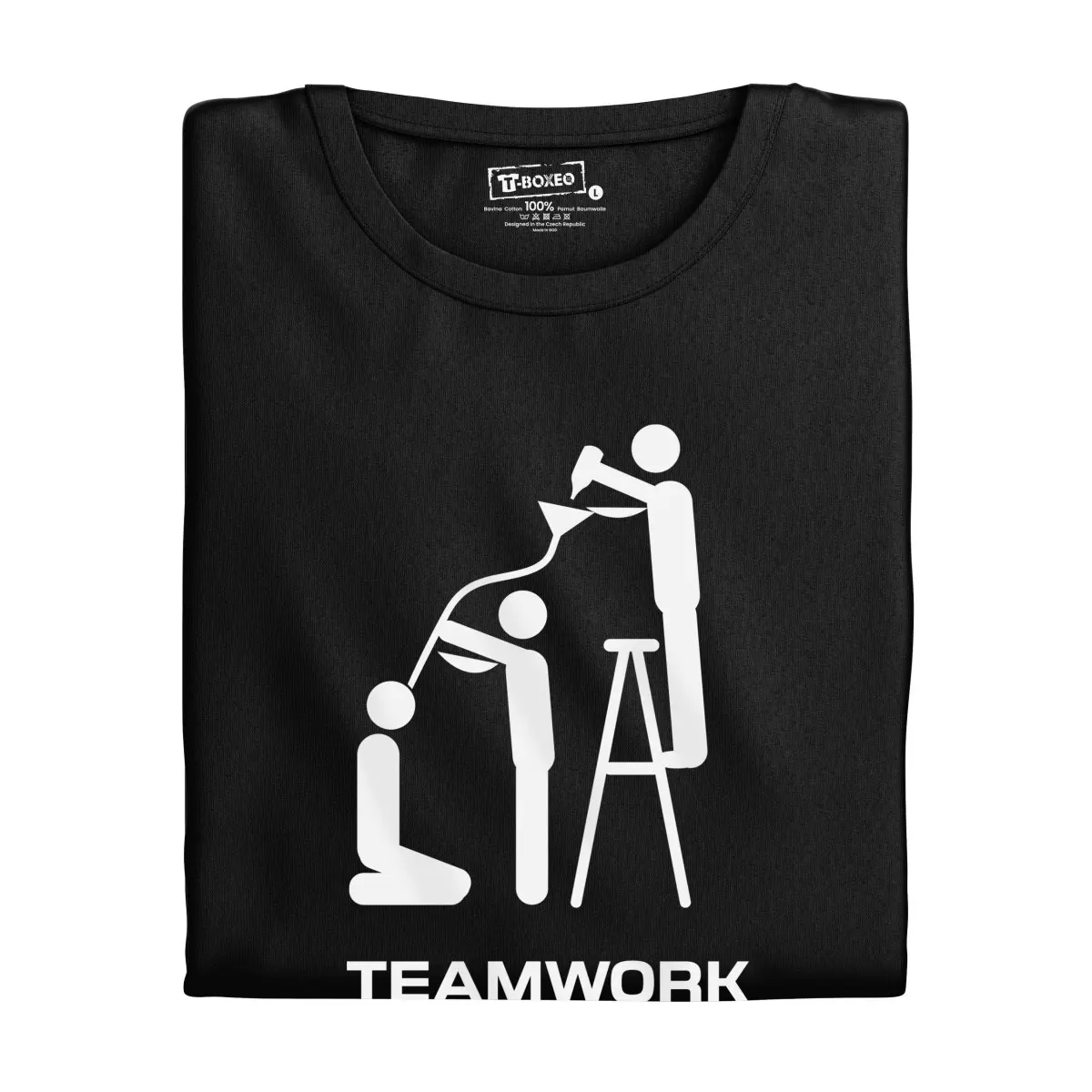 Pánské tričko s potiskem “Teamwork” | Dárek k narozeninám, svátku, výročí, vánocům | Dárek pro muže, ženu | Vtipné tričko | 100% bavlna | dárek k váno