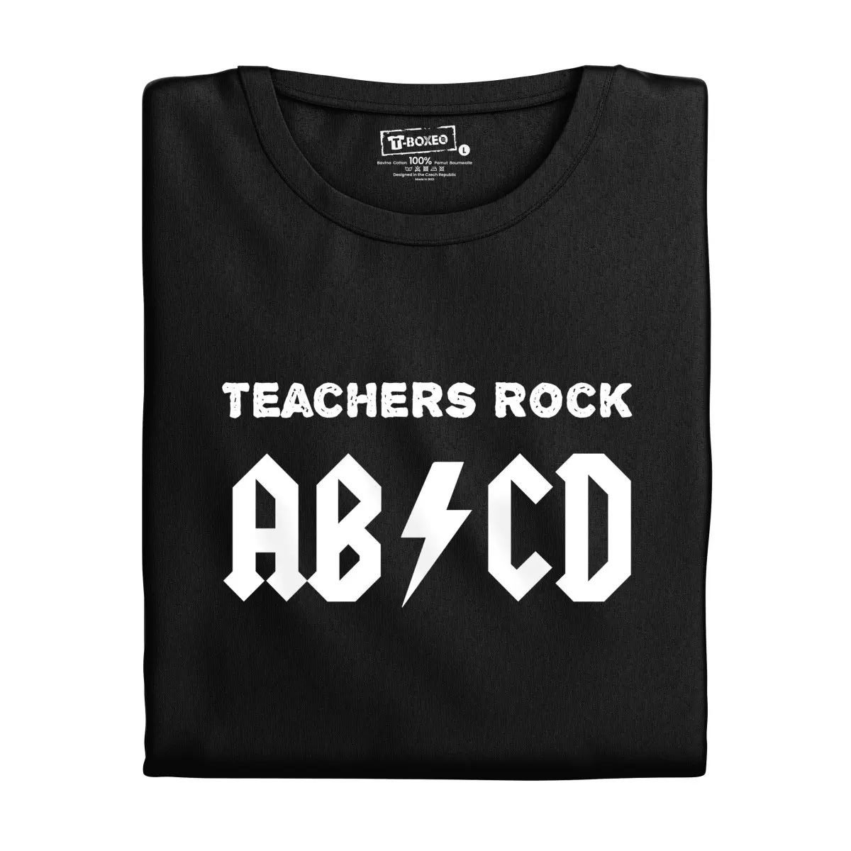 Pánské tričko s potiskem “Teachers Rock” | Dárek k narozeninám, svátku, výročí, vánocům | Dárek pro muže, ženu | Vtipné tričko | 100% bavlna | dárek k