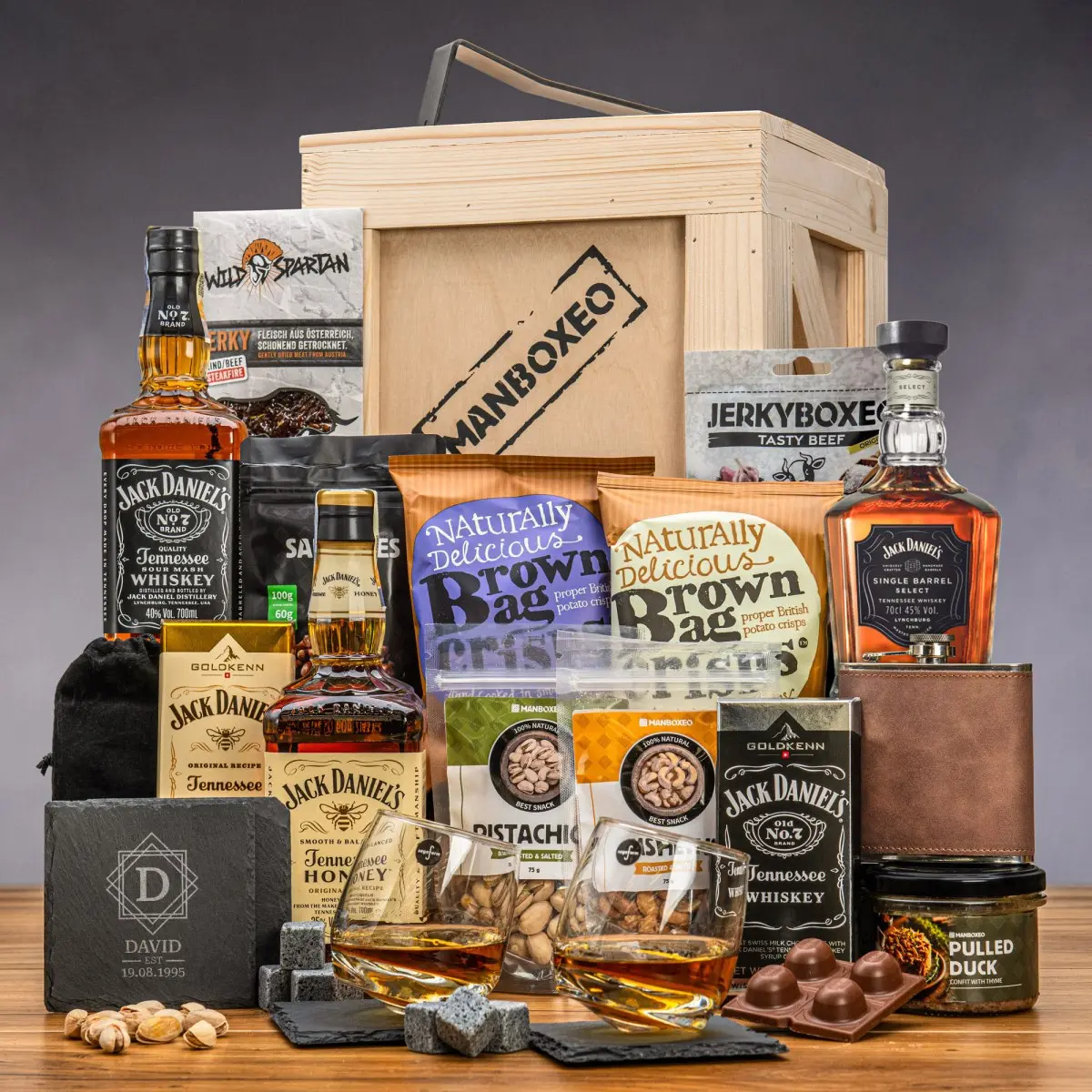 Manboxeo Bedna pro whiskaře XXL | Dárková bedna s páčidlem | Dárek pro muže, tátu, otce, tatínka, přítele, dědu | Dárky pro muže | Bedna pro chlapa |