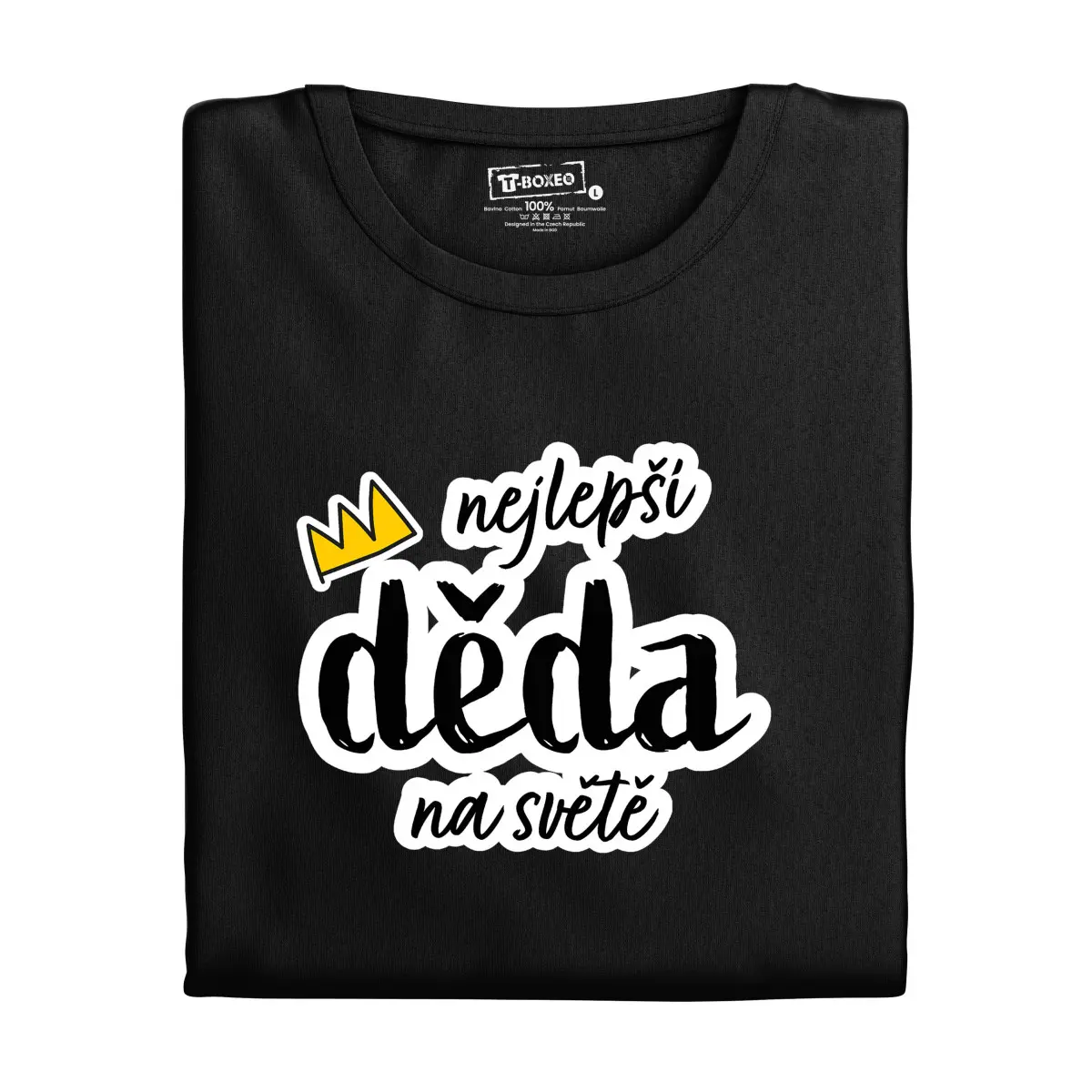 Pánské tričko s potiskem “Nejlepší děda na světě” | Dárek k narozeninám, svátku, výročí, vánocům | Dárek pro muže, ženu | Vtipné tričko | 100% bavlna