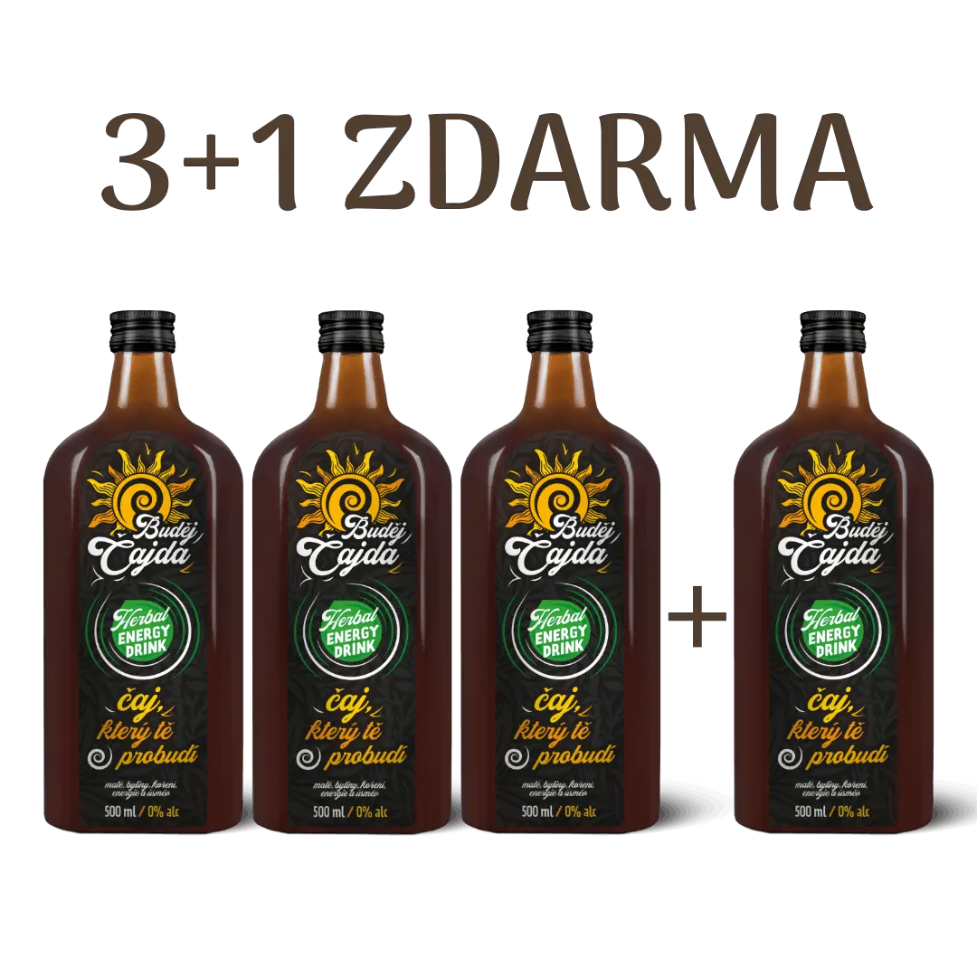 BudějČajda – elixír soustředění 500 ml 3+1 lahev ZDARMA
