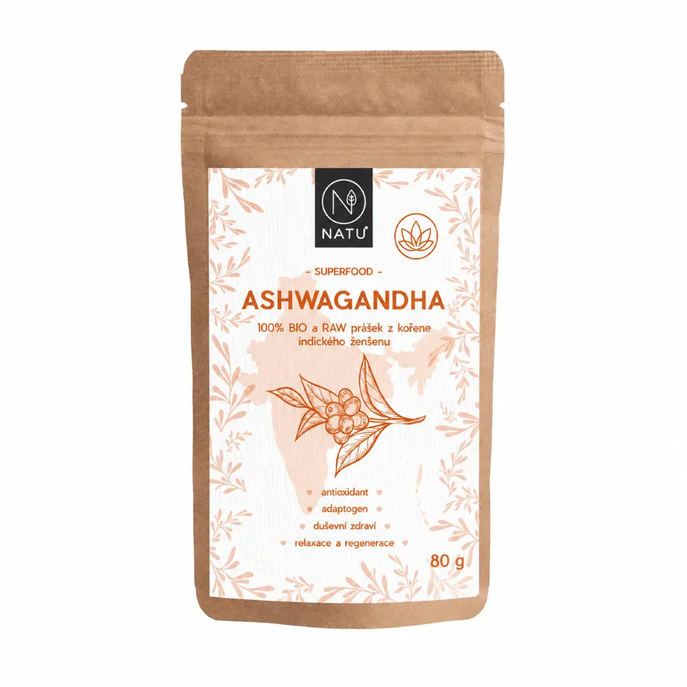 NATU Ashwagandha BIO prášek 80 g