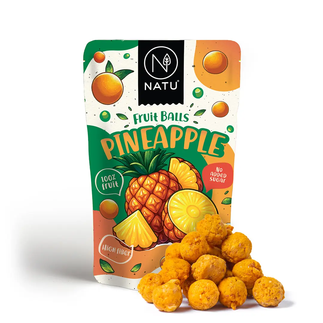 Natu Ovocné kuličky ananasové BIO 90g