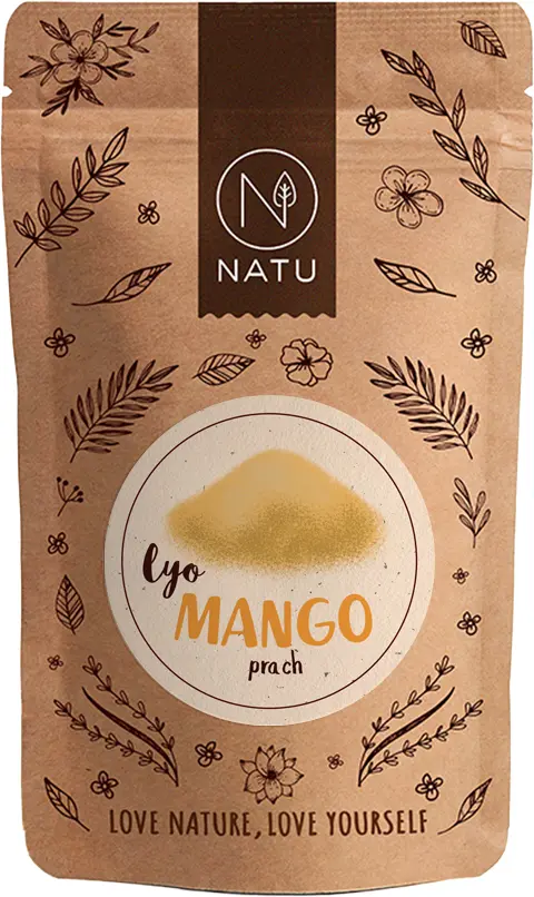 NATU Lyofilizované mango prach se zlomky 80g