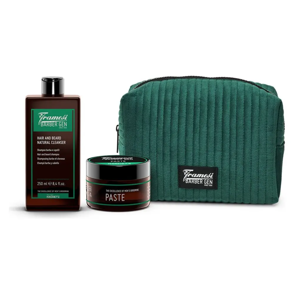 Framesi Barber Vánoční set na vlasy a vousy - šampon 250ml + pasta 100ml a dárek