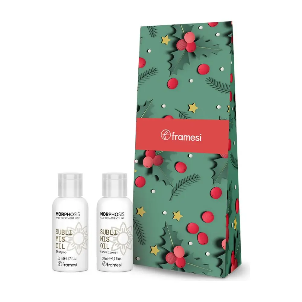 Framesi Vánoční mini set pro suché vlasy - šampon 50ml + kondicionér 50ml
