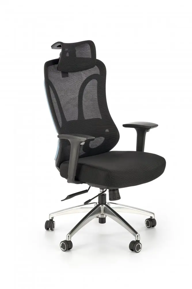 Kancelářská ergonomická židle GILBERTO — síť / látka, černá