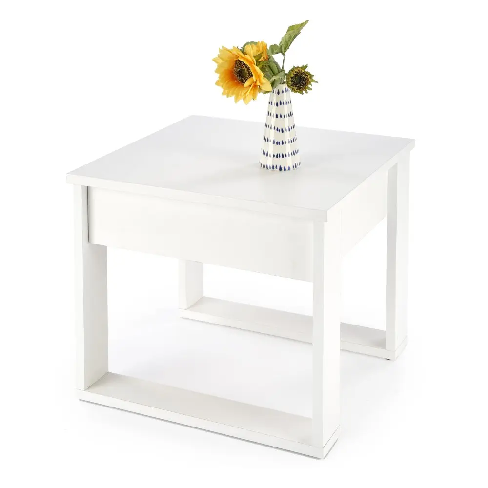 Konferenční stolek NEA KWADRAT s šuplíkem — 60x60x52 cm, více barev