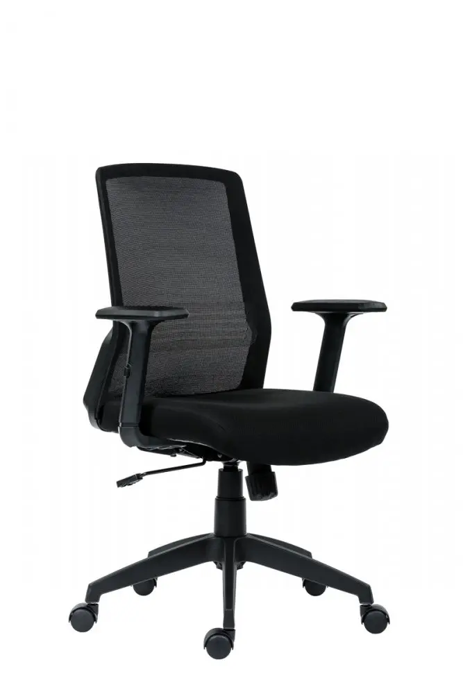 Kancelářská ergonomická židle NOVELLO — síť / látka, černá