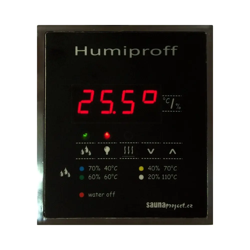 Saunaproject regulace do sauny Humiproff combi chrom pro zapuštění