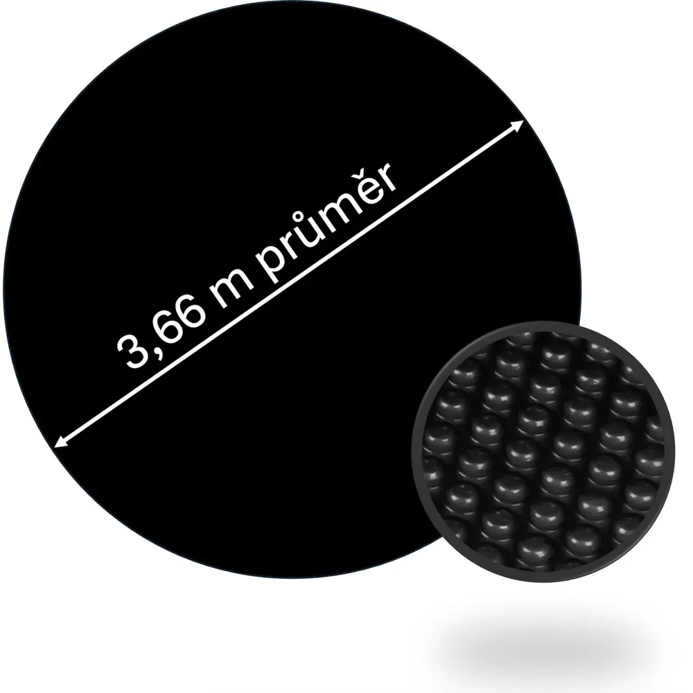 Planet Pool Solární plachta pro bazény o průměru 3,6 m SOP0046 černá