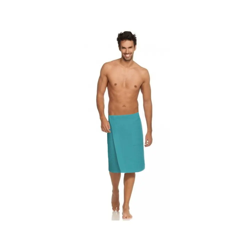 NordicSPA saunovací vaflový kilt pro muže 80x150cm tyrkysový