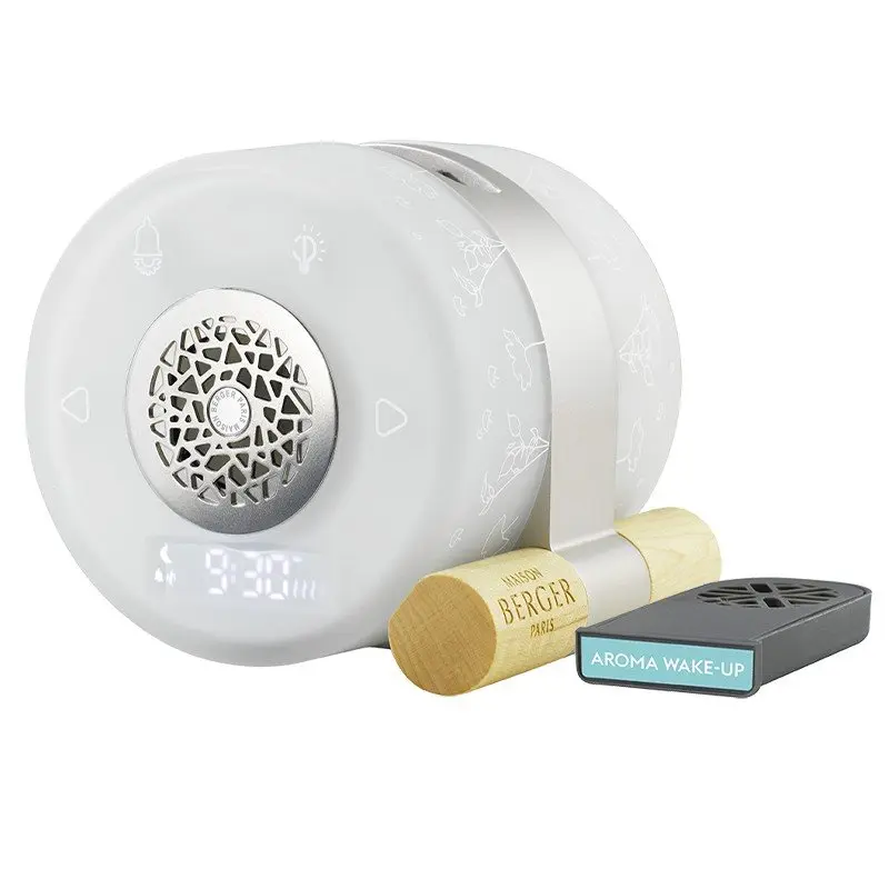 Maison Berger Paris Sada elektrický Difuzér s budíkem Night & Day + kapsle Aroma Wake Up – Lesní vánek 8041