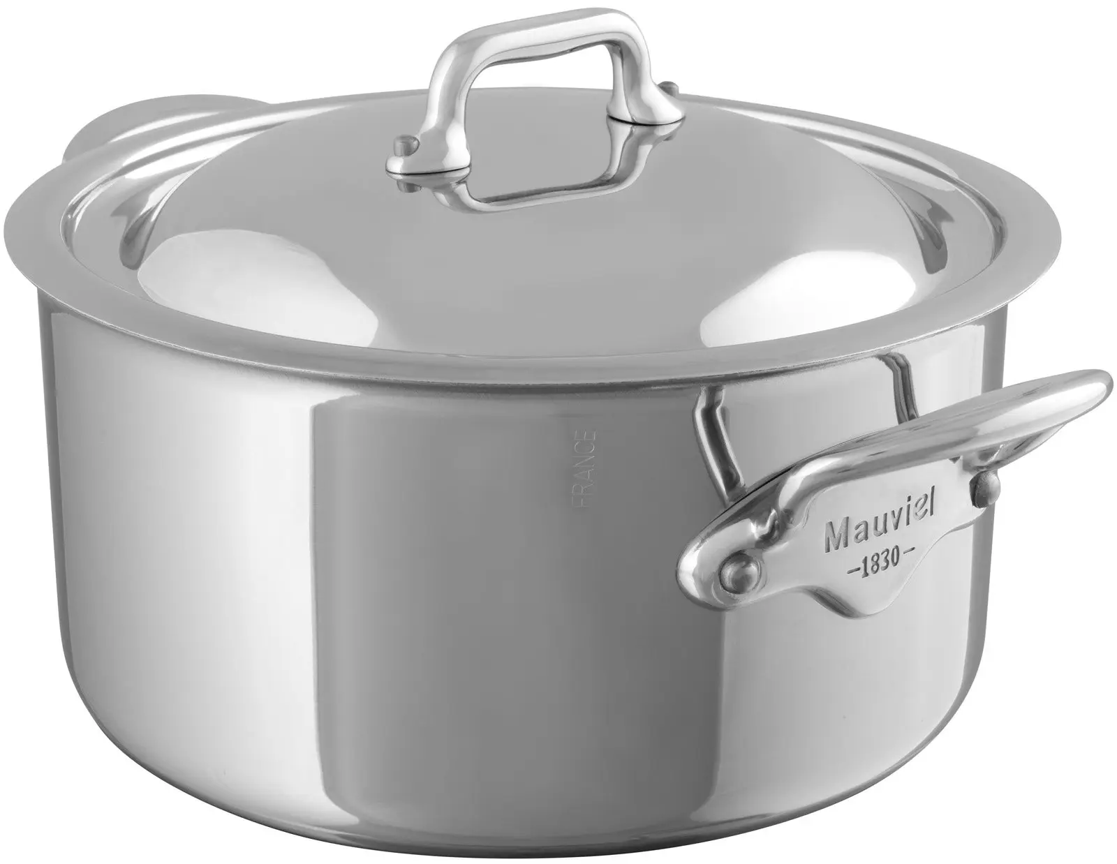 Mauviel Nerezový kastrol s nerezovou poklicí M’Cook, Ø 24 cm / 5,8 l 523125