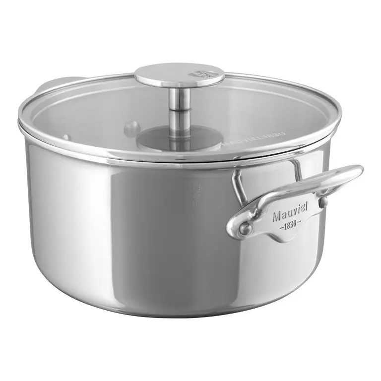 Mauviel Nerezový kastrol se skleněnou poklicí M’Cook, Ø 24 cm / 5,8 l 523175