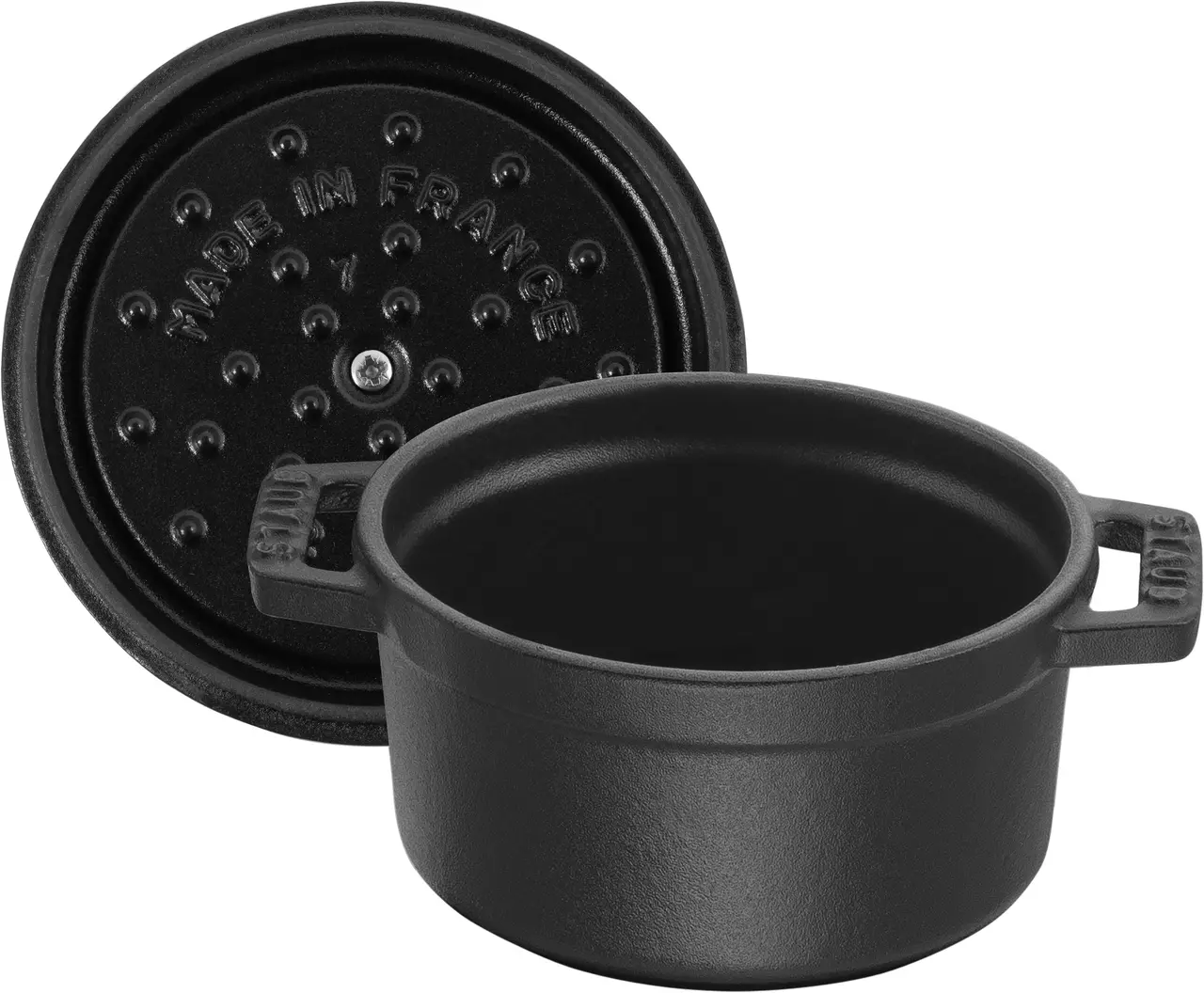Staub Litinový hrnec s poklicí Cocotte, Ø 12 cm / 0,4 l, černá 1004041
