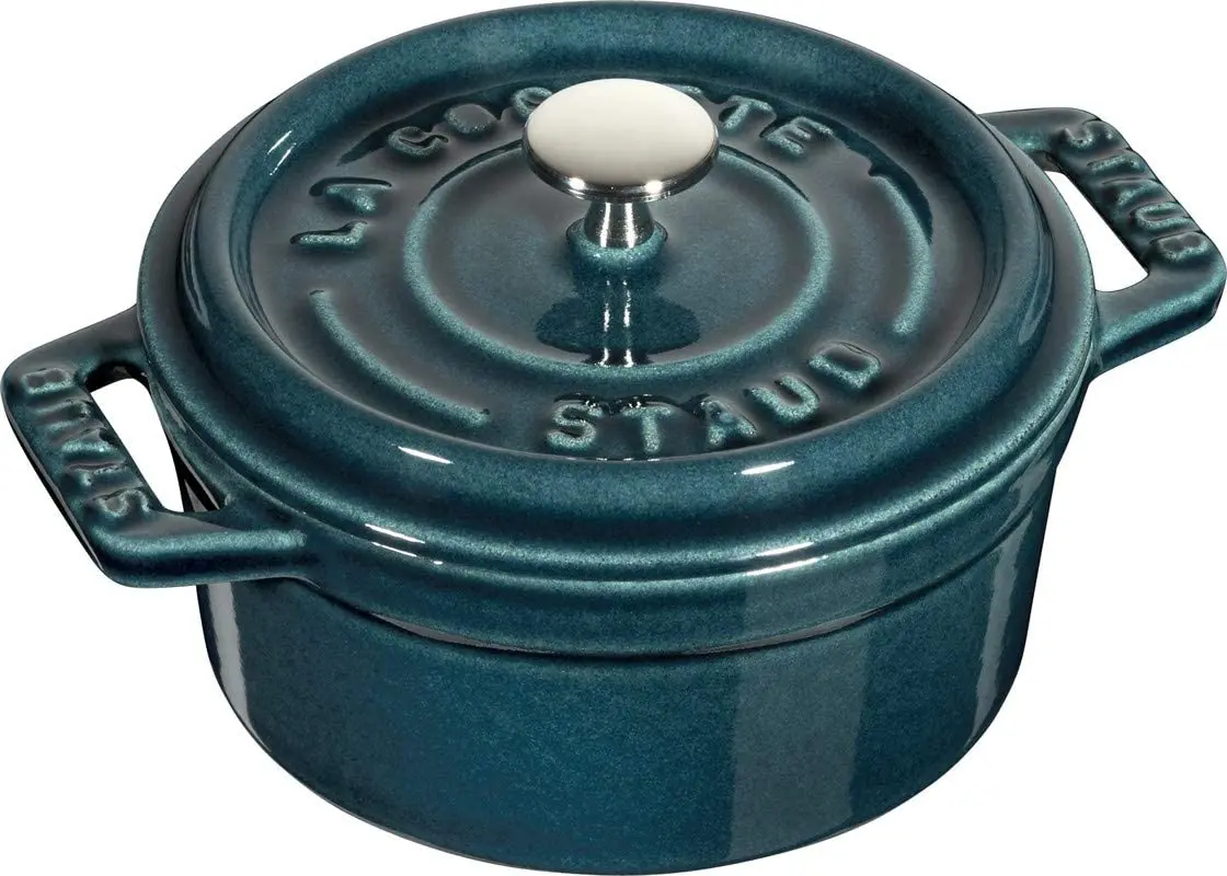 Staub Litinový hrnec s poklicí Mini Cocotte, Ø 10 cm / 0,25 l, zelený 1025315