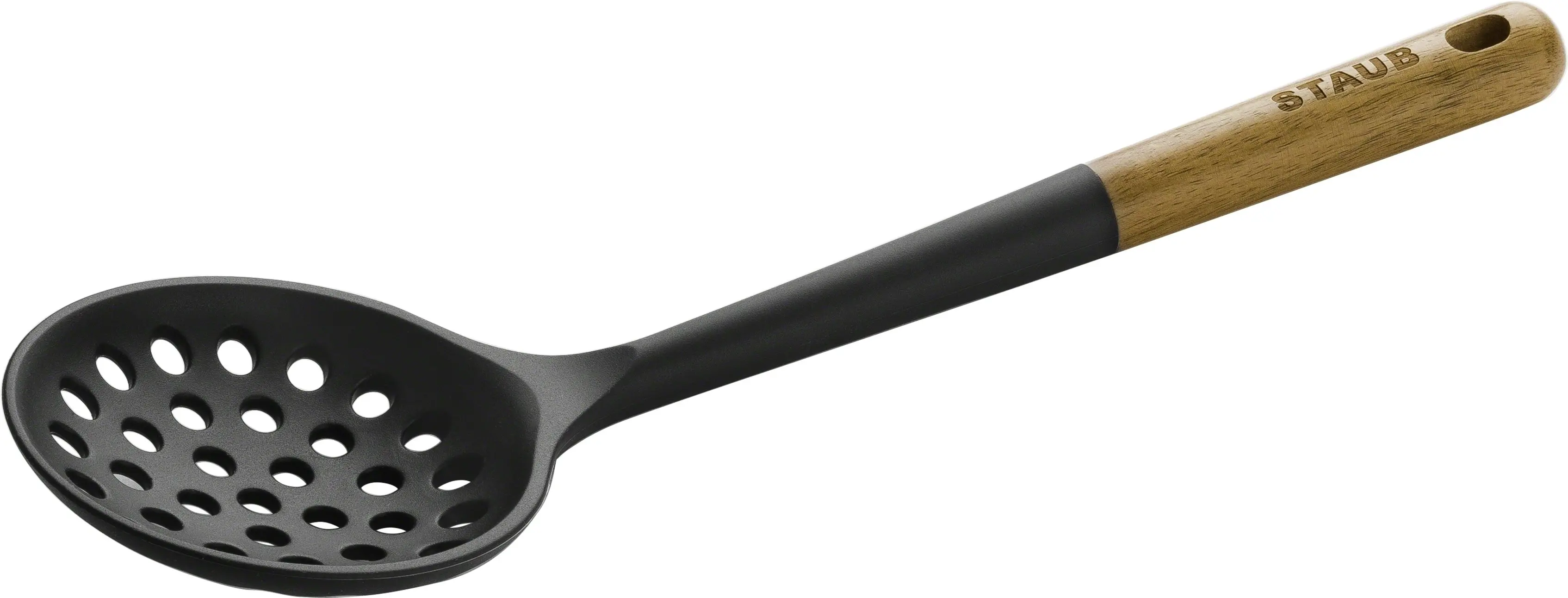 Staub Naběračka děrovaná silikonová, s dřevěnou rukojetí, 31 cm 1003588