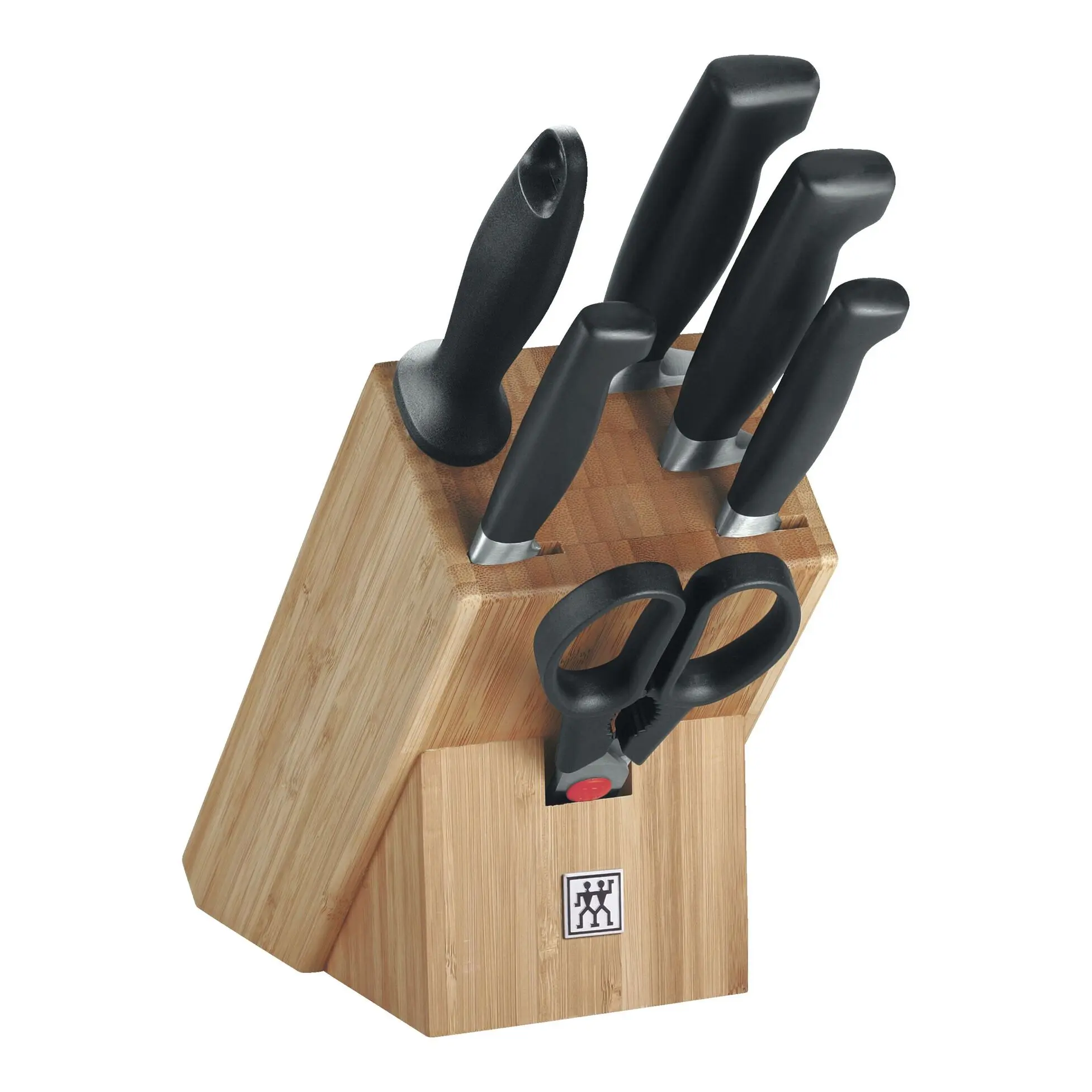 Zwilling Bambusový blok s ocílkou, nůžkami a noži Four Star, 7 ks 1002248