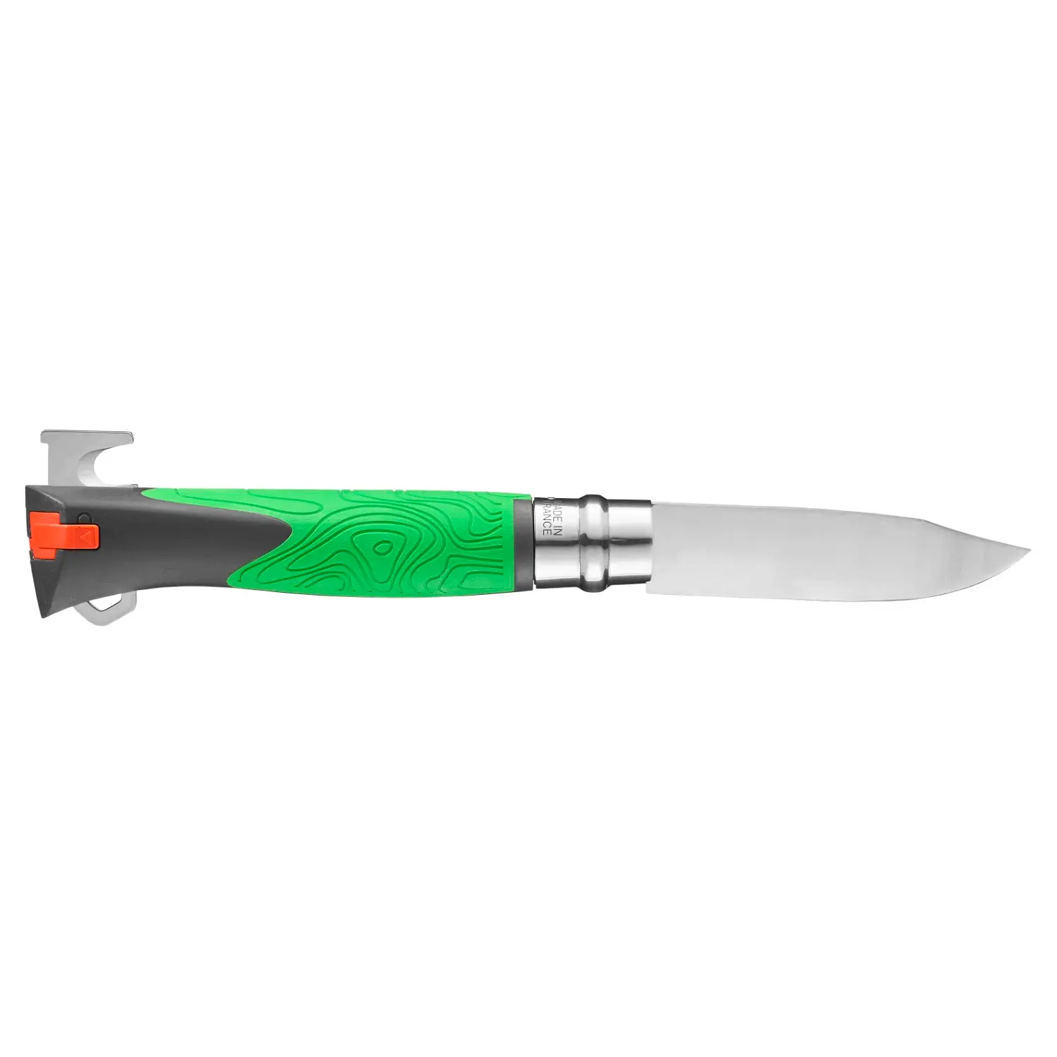 Opinel Zavírací nůž VRI N°12 Inox Explore s odstraňovačem klíšťat a pišťalkou, 10 cm, zelená 002454