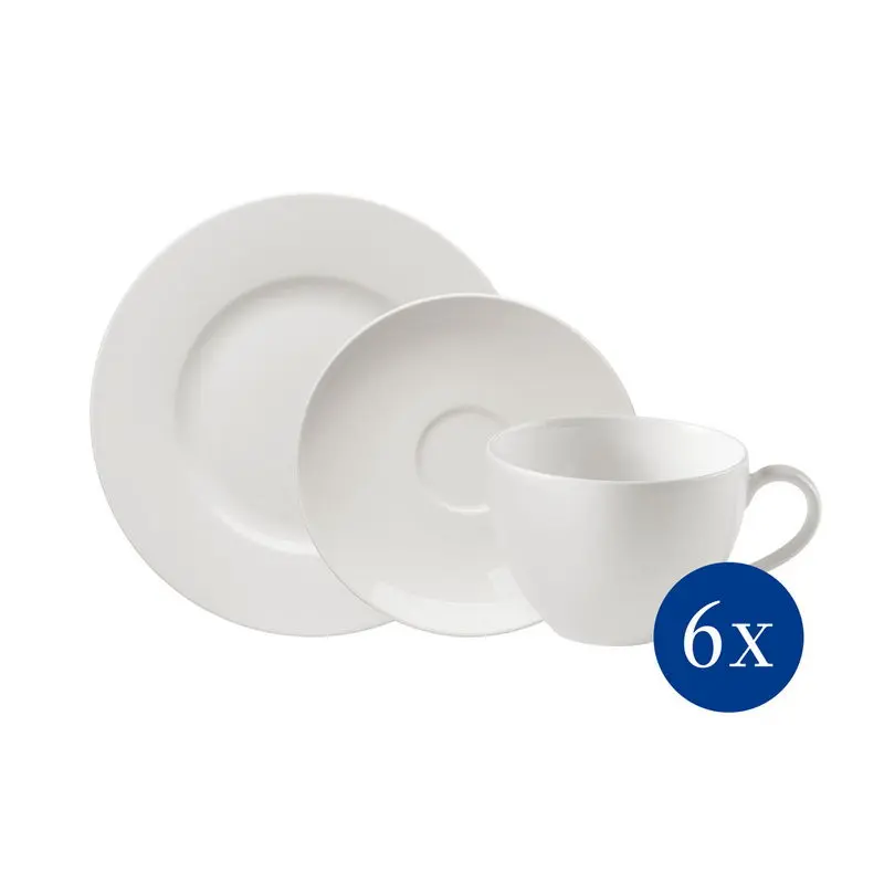 Villeroy & Boch Porcelánový kávový servis Basic White Vivo, 18 ks 19-5277-7126