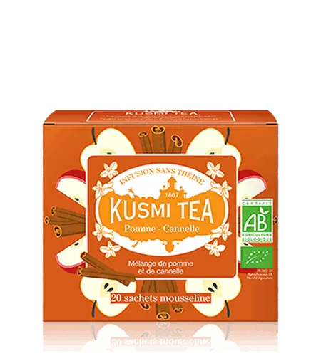 Kusmi Tea Porcovaný ovocný čaj Jablko se skořicí Bio, 20 sáčků 21279A1120