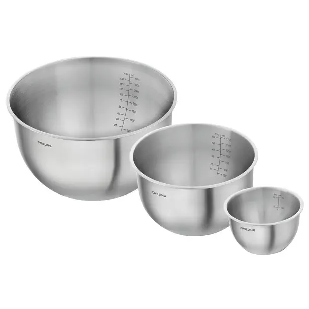 Zwilling Sada vakuovacích nerezových mís Fresh & Save, Ø 12 / 18 / 24 cm, 3 ks 1032841