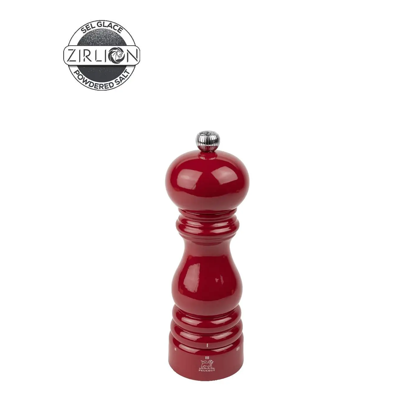 Peugeot Dřevěný mlýnek Paris na sůl u’Select Zirlion, 18 cm, lak vášnivě červená 4122900